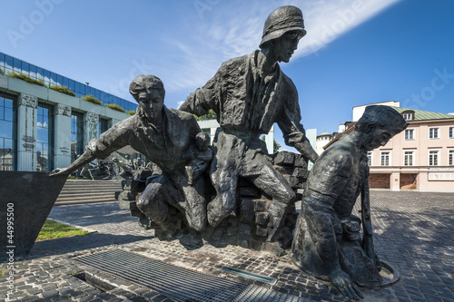 Photo: Warsaw Uprising Monument in Warsaw - closeup Warsaw Uprising Monument in Warsaw - closeup