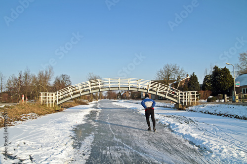 Photo: Ice skating in the countryside from the Netherlands Ice skating in the countryside from the Netherlands