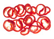 Foto: Sliced peppers isolated on white Sliced peppers isolated on white