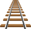 rails with wooden sleepers vector illustration
