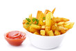 French fries with ketchup