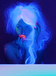 Fairy tale portrait in uv light