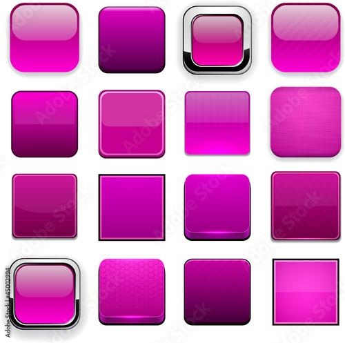 Vector: Magenta high-detailed modern web buttons. Magenta high-detailed modern web buttons.