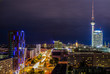 Berliner Skyline zur Blauen Stunde Panorama Otto Braun Str