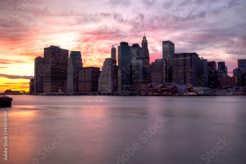 Photo: Evening´s skyline of Manhattan from Brooklyn side, New York, USA Evening´s skyline of Manhattan from Brooklyn side, New York, USA