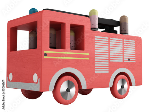 Illustration: Fire truck toy Fire truck toy