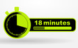 icône 18 minutes sur chronomêtre vert et noir