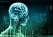 Illustration: man x-ray; science, technology concept man x-ray; science, technology concept