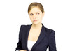 Beautiful serious blond businesswoman