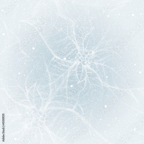Vector: Frost on the window like Flower Poinsettia / Seamless pattern Frost on the window like Flower Poinsettia / Seamless pattern