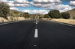 Asphalt road and white line marking