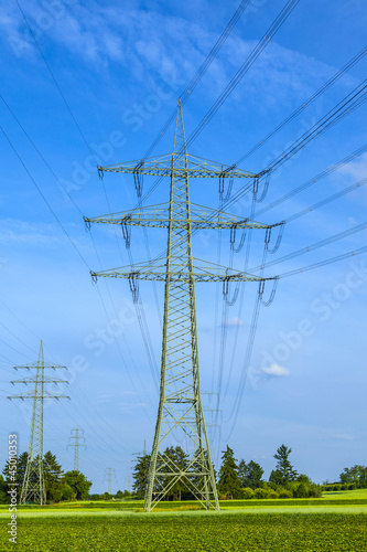 Photo: tower for electricity in rural landscape tower for electricity in rural landscape