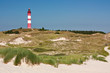 Dünenlandschaft mit Leuchtturm auf Amrum an der Nordsee