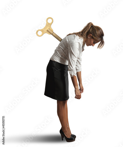 Photo: Tired businesswoman Tired businesswoman