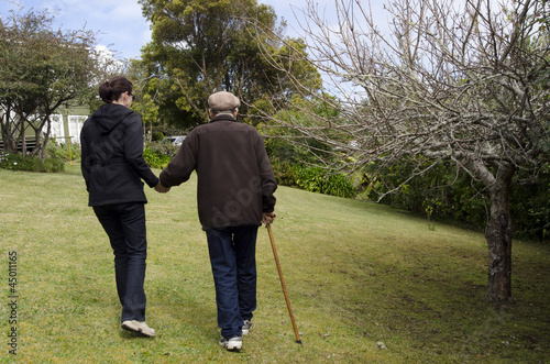 Photo: Assisting and helping elderly people Assisting and helping elderly people