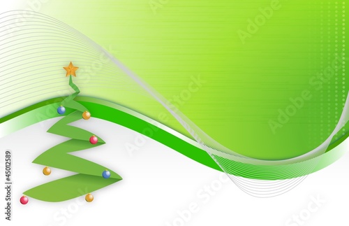 Illustration: Christmas tree wave background illustration design Christmas tree wave background illustration design