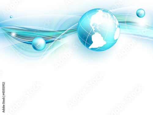 Vector: blue vector background with globe. Eps10 blue vector background with globe. Eps10