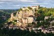 Rocamadour medieval village at sunrise, France