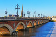 Bordeaux River Bridge With St ...