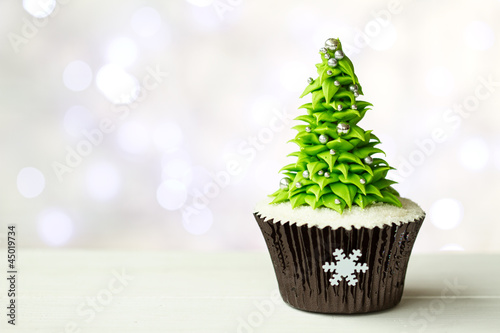 Foto: Christmas tree cupcake Christmas tree cupcake