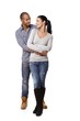 Happy interracial loving couple