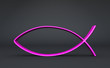 3D ICHTHYS Rosa auf Grau 9