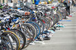 bicycle waiting at triathlon