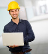 Technician Holding Laptop