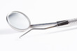 Two Dental Tools : Dental mirror and probe