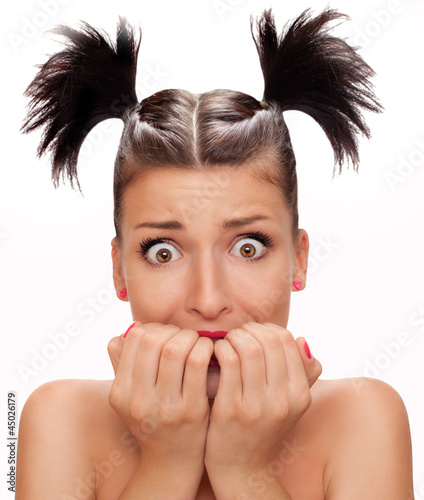 Photo: scared woman scared woman