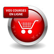 Bouton Web "VOS COURSES EN LIGNE" (achats e-shopping e-commerce)