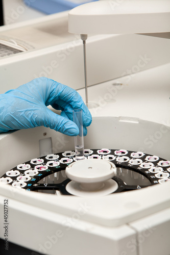 Photo: modern robotical machine for centrifuge blood and urine testing modern robotical machine for centrifuge blood and urine testing