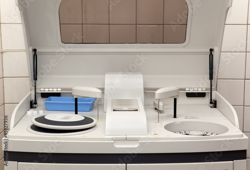 Photo: modern robotical machine for centrifuge blood and urine testing modern robotical machine for centrifuge blood and urine testing