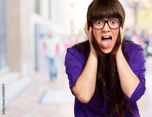 Photo: Scared Face Of Woman Scared Face Of Woman