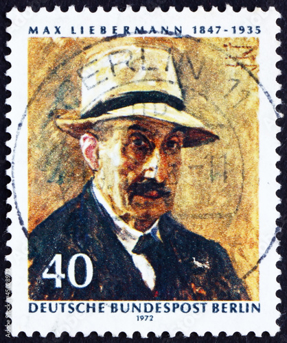 Photo: Postage stamp Germany 1972 Max Liebermann, Self-portrait Postage stamp Germany 1972 Max Liebermann, Self-portrait