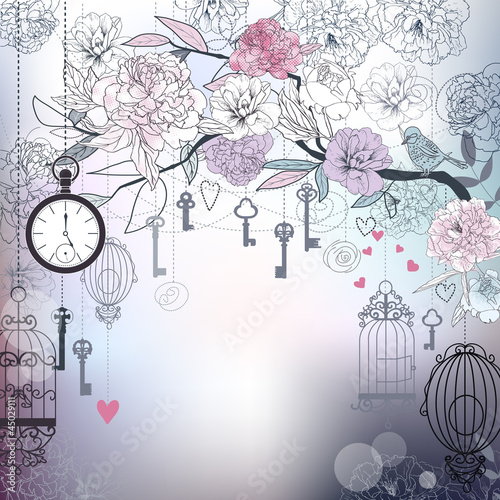 Vector: Floral background Floral background