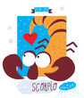 Scorpio. zodiac vector drawing