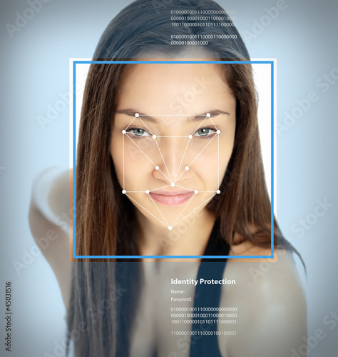 Photo: Facial recognition software Facial recognition software