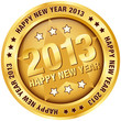 Button "2013 - Happy New Year" Gold