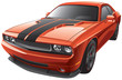 orange muscle car