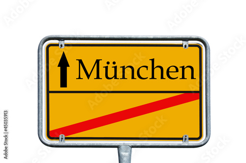 Photo: Ortsschild - München Ortsschild - München