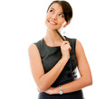 Thoughtful businesswoman