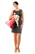 Business woman with a dog
