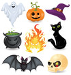 Vector: Set of halloween icons. Set of halloween icons.