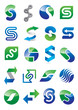 Abstract Letter S - Icon Design Set