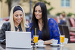 Girls with laptop