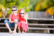 Brother and sister outdoors
