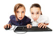 At the computer