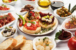 Table full of appetizers