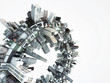 futuristc city around a ring